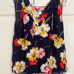 Old Navy Sleeveless Floral Blouse